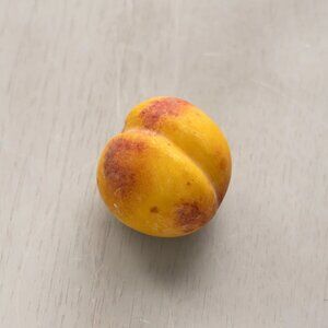 Vintage Alabaster Stone Peach Fruit Figurine